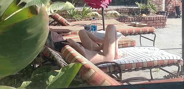  Kristi Love gets spied on nude sunbathing